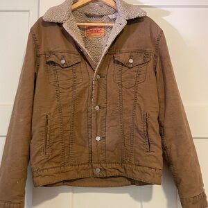 Men's Levi’s Brown Sherpa-Lined Jacket